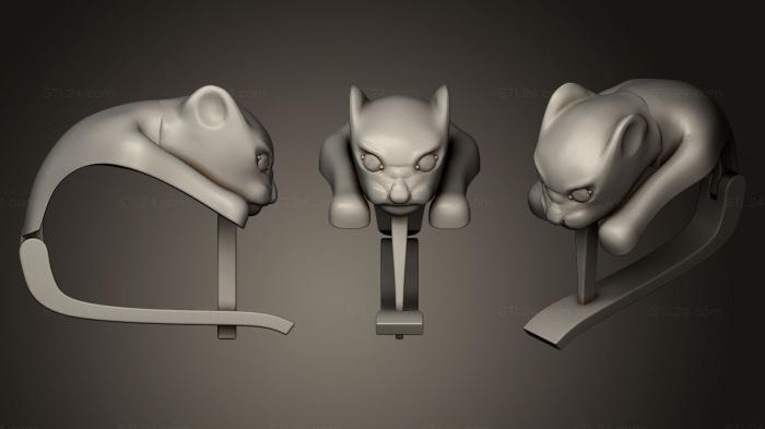 Jewelry (earings cat, JVLR_0124) 3D models for cnc